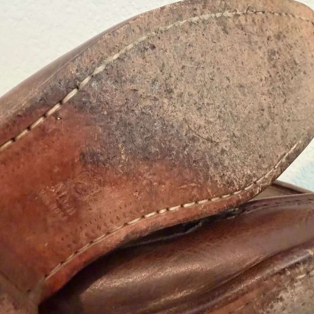 Alden Cape Cod Collection Brown Leather Horse Bit Slip-On Loafer Men's Size 10